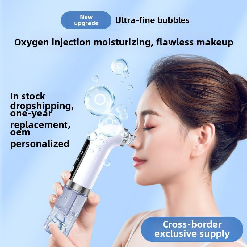 Small bubble beauty instrument Cross-border household pore cleaning introducer Oxygen injection instrument Electric small desensitization blackhead suction device