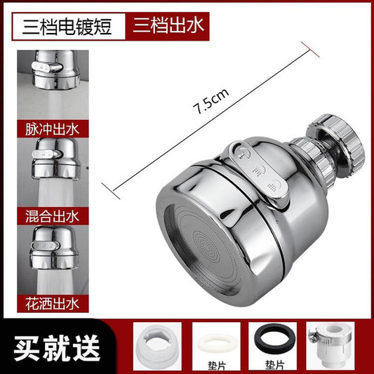 Universal Kitchen Faucet Filter Extension β 360Β° Rotating Splash-Proof Aerator, Water-Saving Booster, Easy Installation