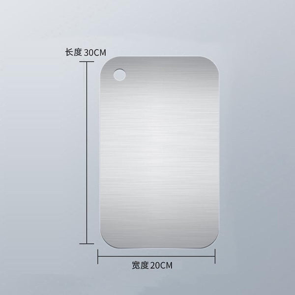 Stainless Steel Double-Sided Cutting Board, Thickened Square Chopping Board, Multi-Functional Kitchen Tool