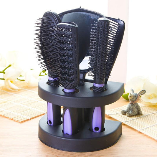 Mirror and Comb Set: 5-Piece Hair Styling Kit for Girls - Massage Brush Collection