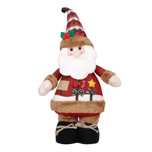 Christmas Standing Plush Decor – Santa, Snowman & Reindeer Figures, Festive Ornaments for Home, Hotel & Mall Decoration, Perfect Holiday Gift