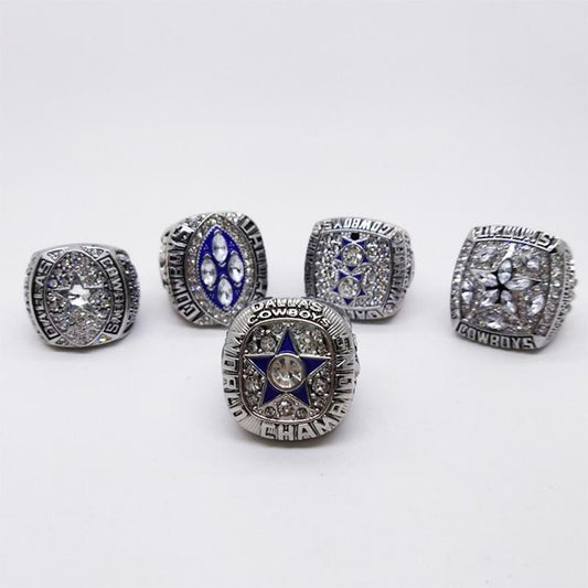 Dallas Cowboys Championship Ring Set - 5 Piece Collection for Men