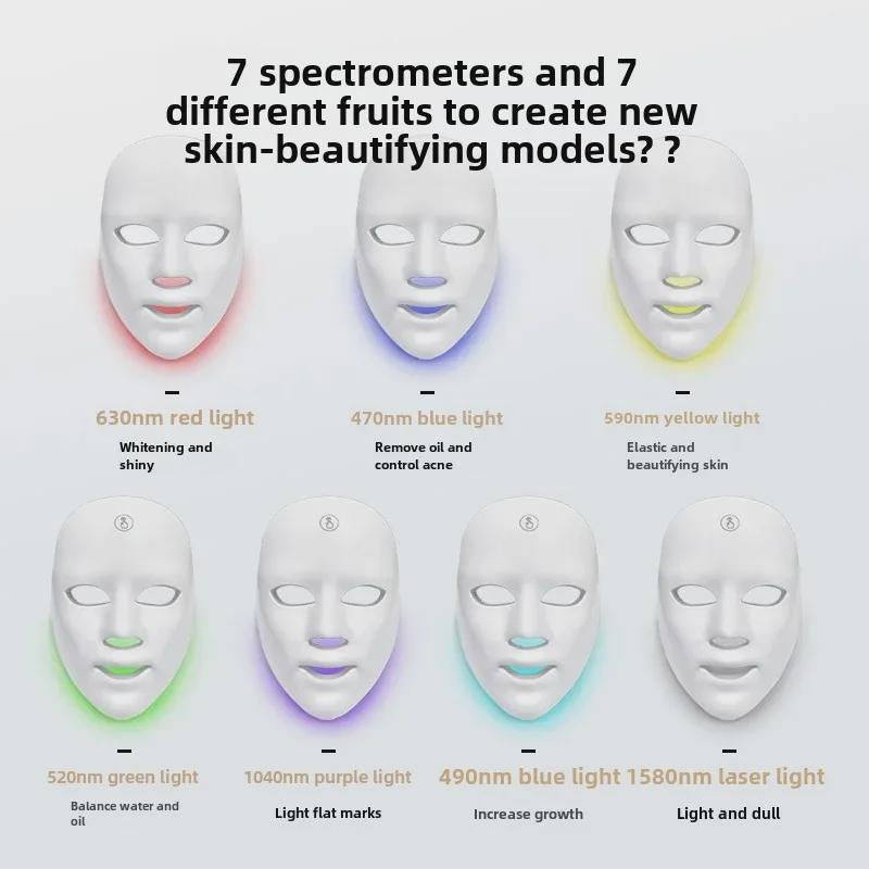 LED Photon Therapy Mask - Professional Facial Skin Rejuvenation Device for Acne, Wrinkles & Even Skin Tone
