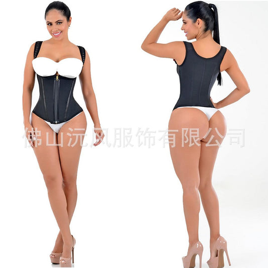 Hourglass Shape Waist Trainer with Steel Bones - Breathable Mesh Corset for Back Support & Body Shaping