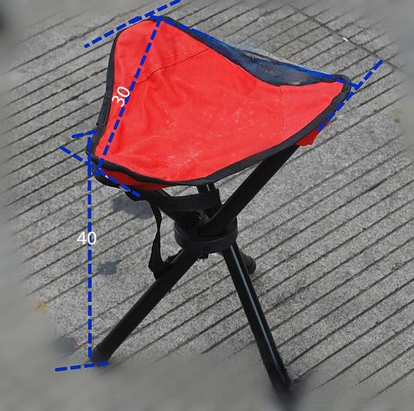 Compact Folding Tripod Stool - Portable Oxford Fabric Camping Chair for Fishing, Beach & Outdoor Use