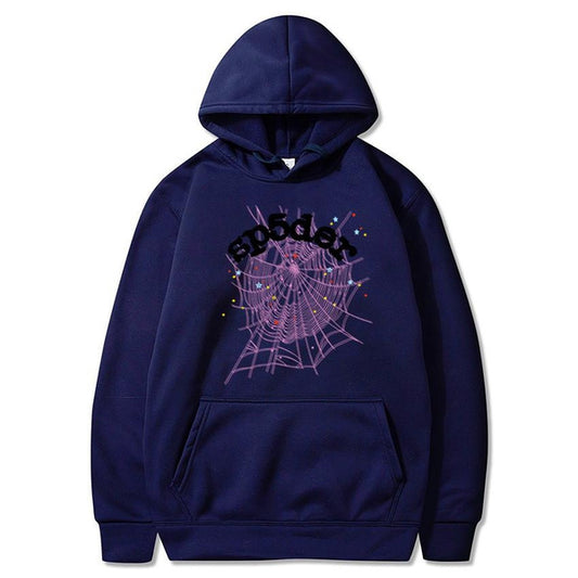 Gothic Spider Web Print Zip Up Hoodie | Trendy Oversized Pullover for Men & Women