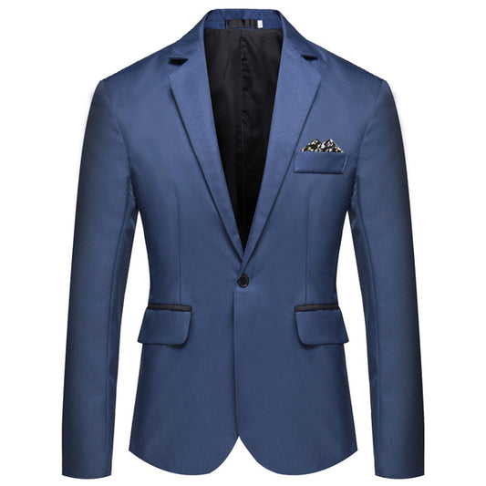 Men's Slim Fit Single Breasted Blazer | One Button Casual Suit Jacket for Modern Style