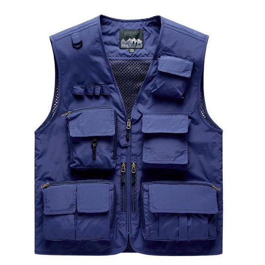 Men's Outdoor Photography Vest with Multiple Pockets, Quick-Dry & Lightweight