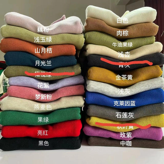 Wool Turtleneck Sweater Women's Slim Fit Knit Top High Neck Pullover