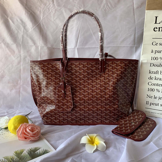 Reversible Tote Bag with Grommet Detail | Luxury Designer Inspired Shoulder Bag for Women