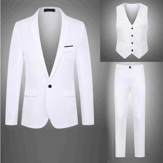 Classic Men's 3-Piece Suit Set for Interviews & Professional Wear