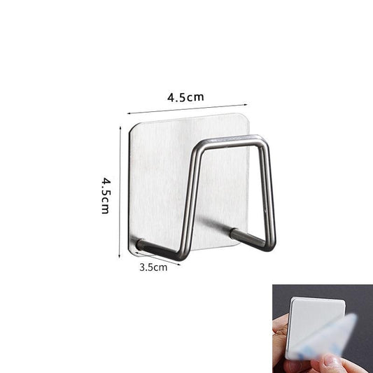 Space-Saving Wall-Mounted Sponge & Basin Holder | No-Drill Bathroom Organizer