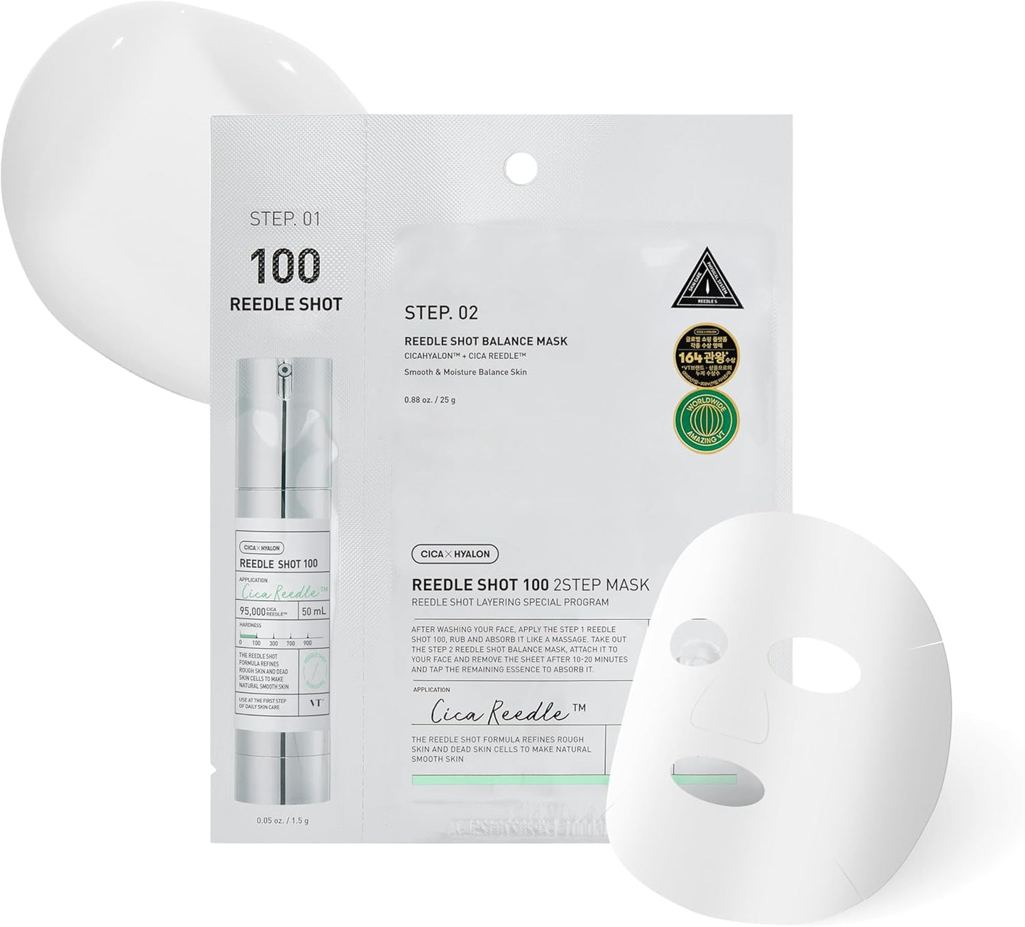 VT COSMETICS REEDLE SHOT 100 2-STEP MASK (4EA)