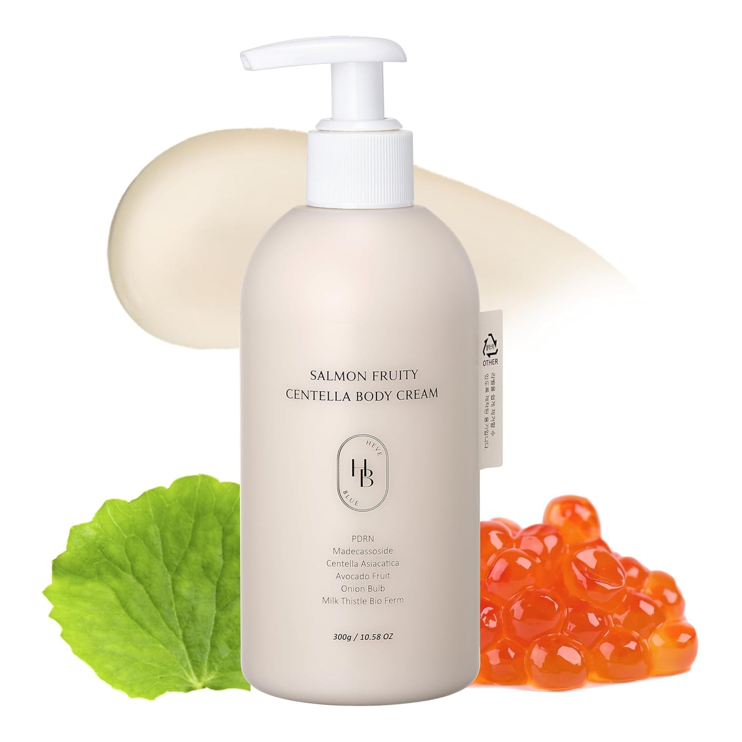 HEVEBLUE Salmon Fruity Centella Body Cream 300g