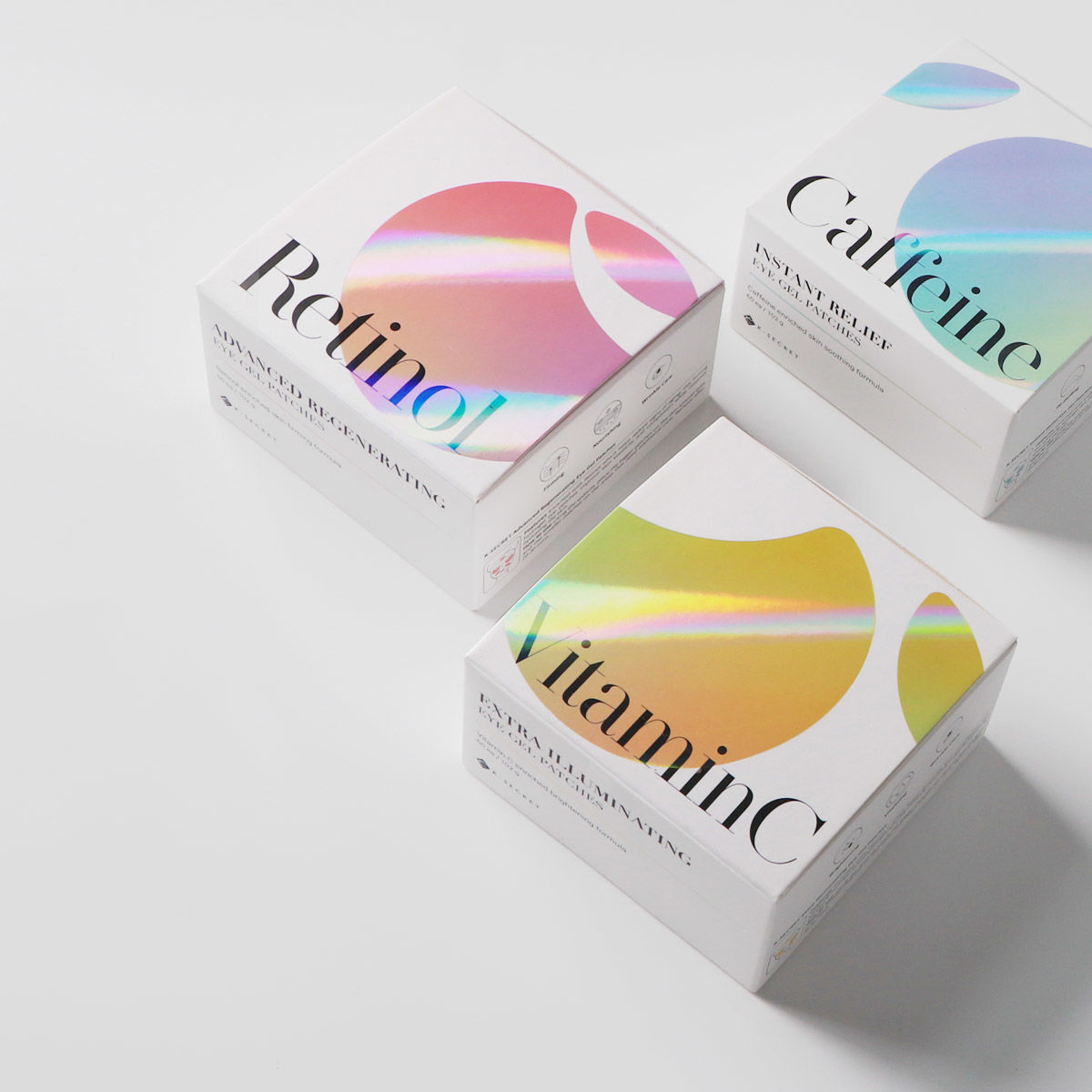 K-SECRET Eye Gel Patches Set (RETINOL + VITAMIN C + CAFFEINE)