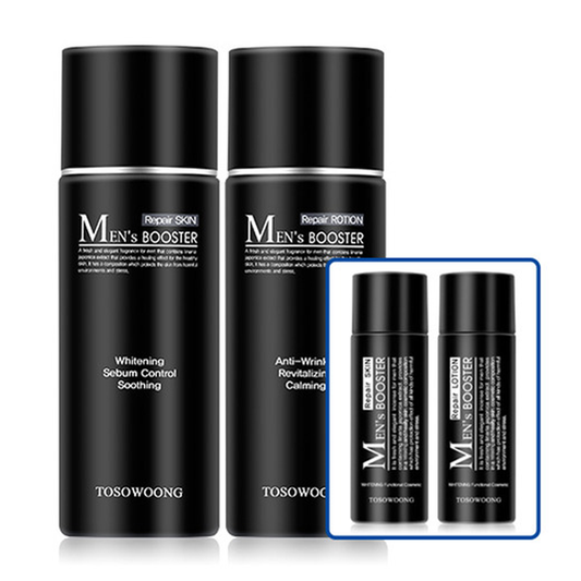 TOSOWOONG Men's Booster Repair Skin Toner & Lotion (150ml*2ea)