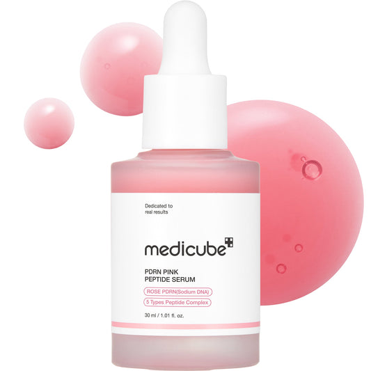 MEDICUBE PDRN Pink Peptide Serum 1.01 fl.oz (30ml) / Salmon DNA Glow & Skin Renewal