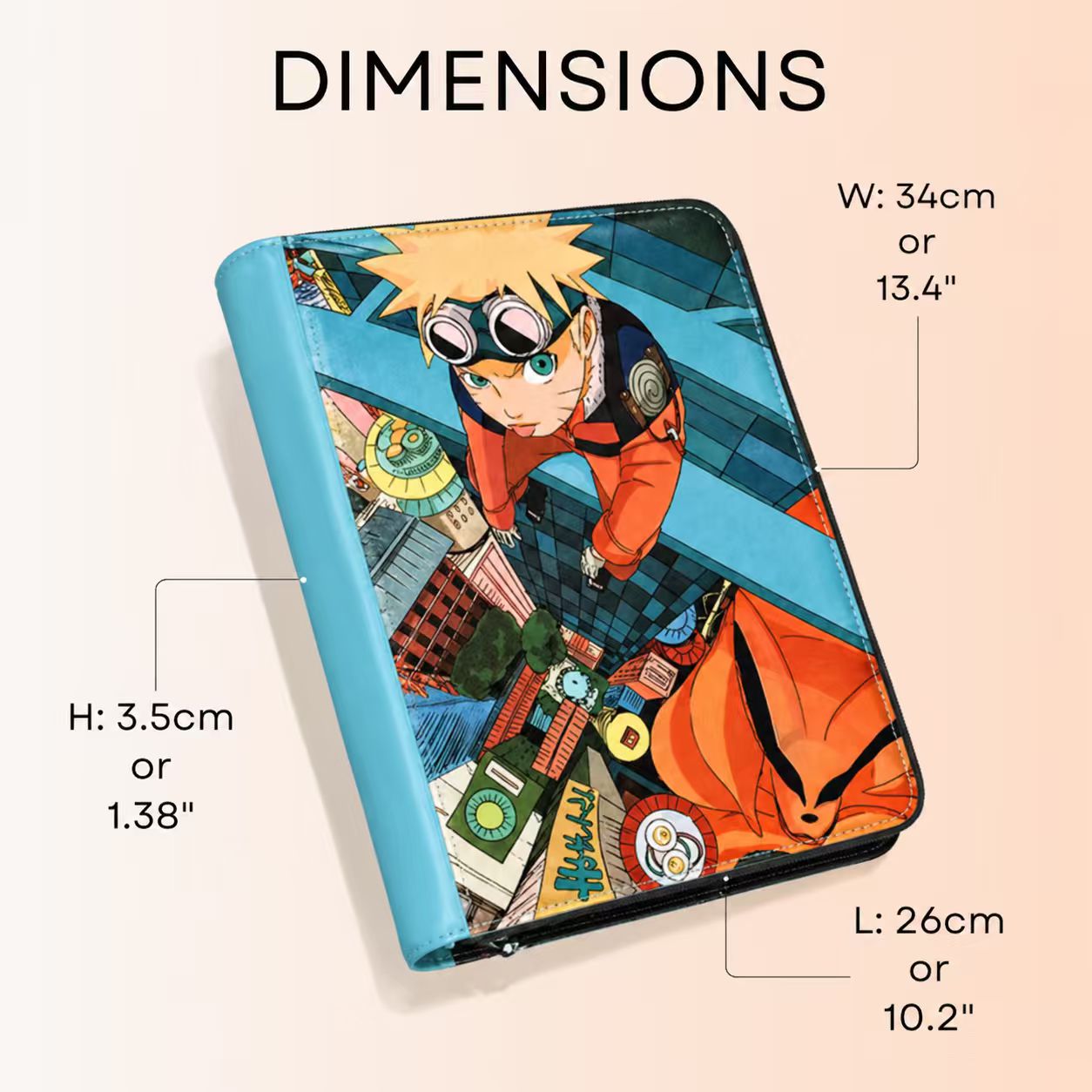 Naruto Anime 9-Pocket Trading Card Binder (34×26×3.5cm)