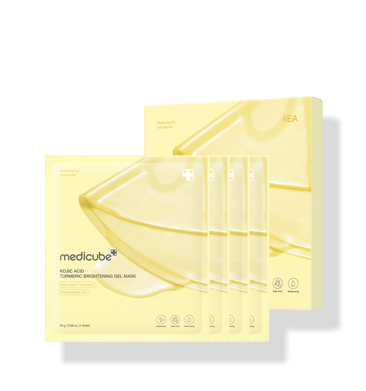 Medicube KOJIC ACID TURMERIC BRIGHTENING GEL MASK 4ea