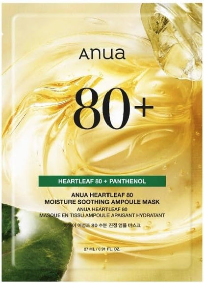 ANUA [1EA] HEARTLEAF 80 MOISTURE SOOTHING AMPOULE MASK 27ml