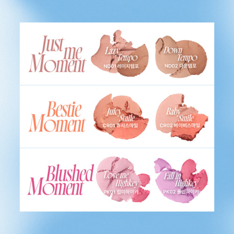 fwee Mellow Dual Blusher (12 Colors) สนุกกับการแต่งแต้มสีสันได้หลากหลายยิ่งขึ้นด้วย fwee Mellow Dual Blusher ที่มาพร้อม 2 เฉดสีในตลับเดียว ทั้งสีเบสที่เข้ากับคุณอย่างลงตัว และสีพอยท์ที่ช่วยเพิ่มความโดดเด่นไม่เหมือนใคร_멜로우 듀얼 블러셔