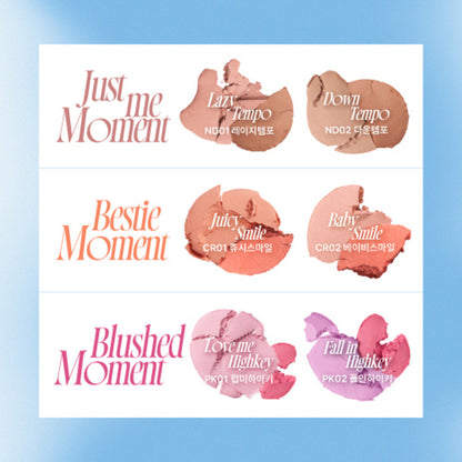 fwee Mellow Dual Blusher (12 Colors) สนุกกับการแต่งแต้มสีสันได้หลากหลายยิ่งขึ้นด้วย fwee Mellow Dual Blusher ที่มาพร้อม 2 เฉดสีในตลับเดียว ทั้งสีเบสที่เข้ากับคุณอย่างลงตัว และสีพอยท์ที่ช่วยเพิ่มความโดดเด่นไม่เหมือนใคร_멜로우 듀얼 블러셔