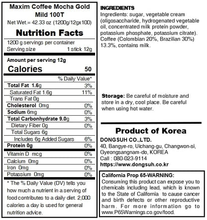 Click to see full view Maxim Mocha Gold Mild Coffee Mix 12g X 100pc