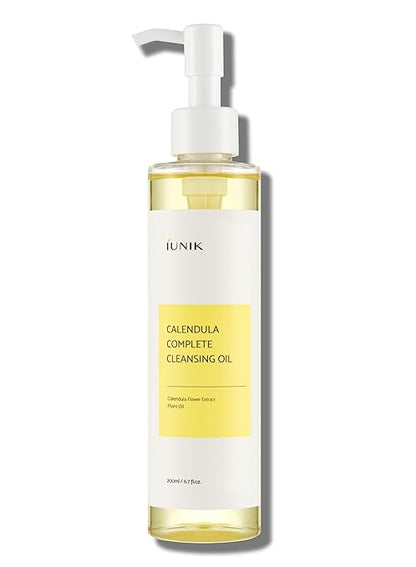 IUNIK Calendula & Jojoba Oil-Infused Vegan Cleansing Oil – Gentle Blackhead Melting & Makeup Remover Facial Cleanser