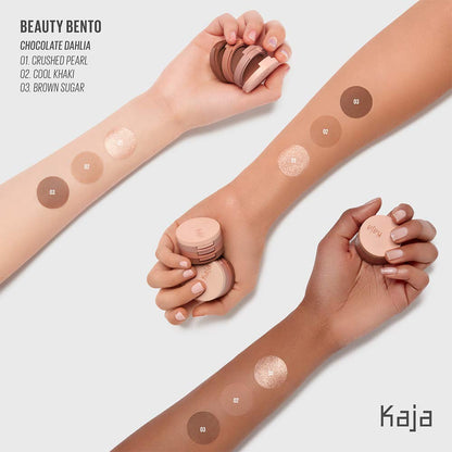 Kaja Beauty Bento Collection - 3 x 0.03oz. (0.9g) / Viral Bouncy Shimmer & High-Pigment Eyeshadow Trio