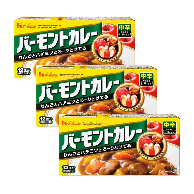 [JP]  하우스 바몬드 고형 카레 3종, 순한맛/중간매운맛/매운맛
