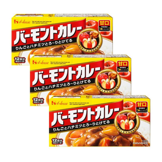 [JP]  하우스 바몬드 고형 카레 3종, 순한맛/중간매운맛/매운맛