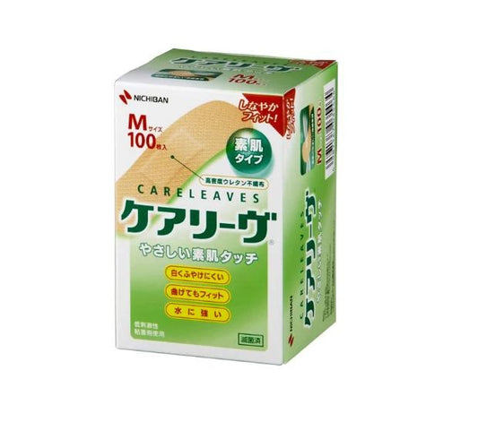 [JP] 니치방 케어리브 반창고 M사이즈 100매입 저자극 / 피부에 순한 맨살타입 / 고탄력 / 밀착형