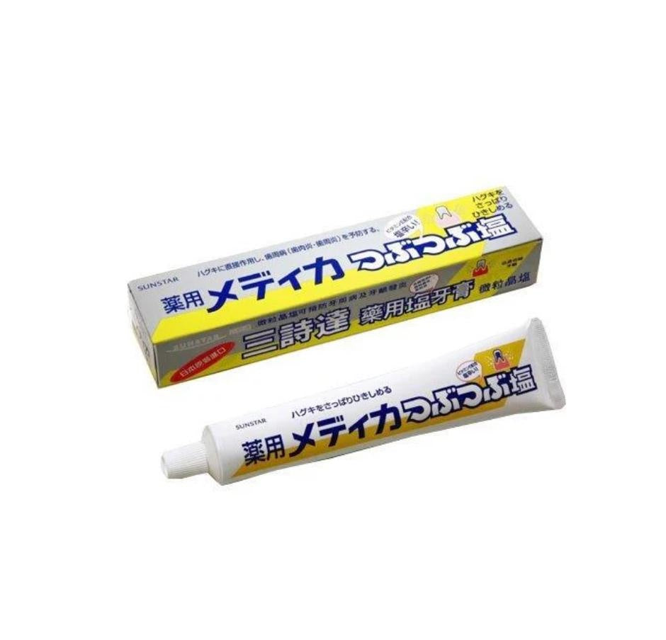 [JP] 일본 약용 메디카 선스타 소금 알갱이 치약 170g 치주염/치은염 예방 비타민 E함유 크리스탈 소금 배합