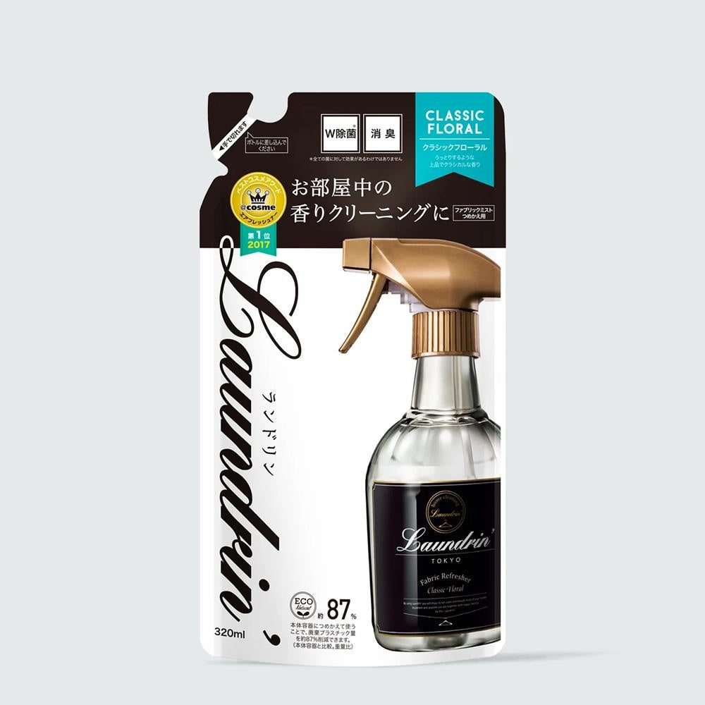 [JP] 일본 정품 섬유 탈취제 패브릭 퍼퓸 란도린 패브릭 미스트 370ml / 리필 320ml  Laundrin