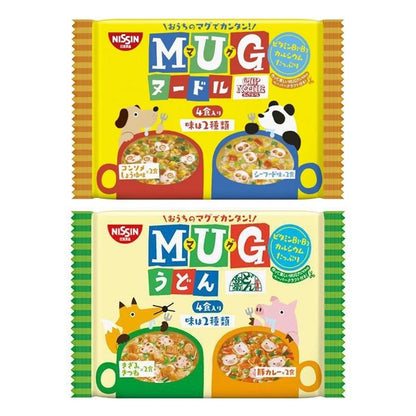 [JP] 닛신 머그 누들 2종 라면/우동, 94g 4개입, 3세트/4세트/6세트