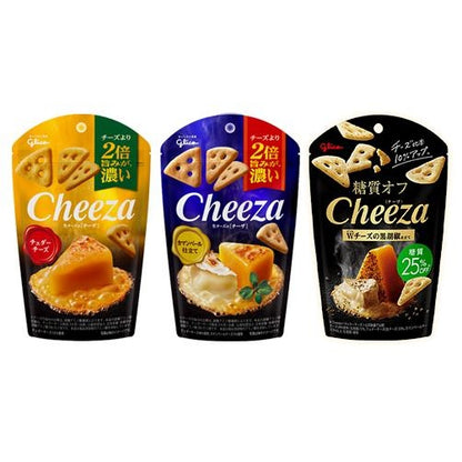 [JP] 글리코 치즈과자 일본 생치즈 스낵 3종, 까망베르/체다치즈/더블치즈