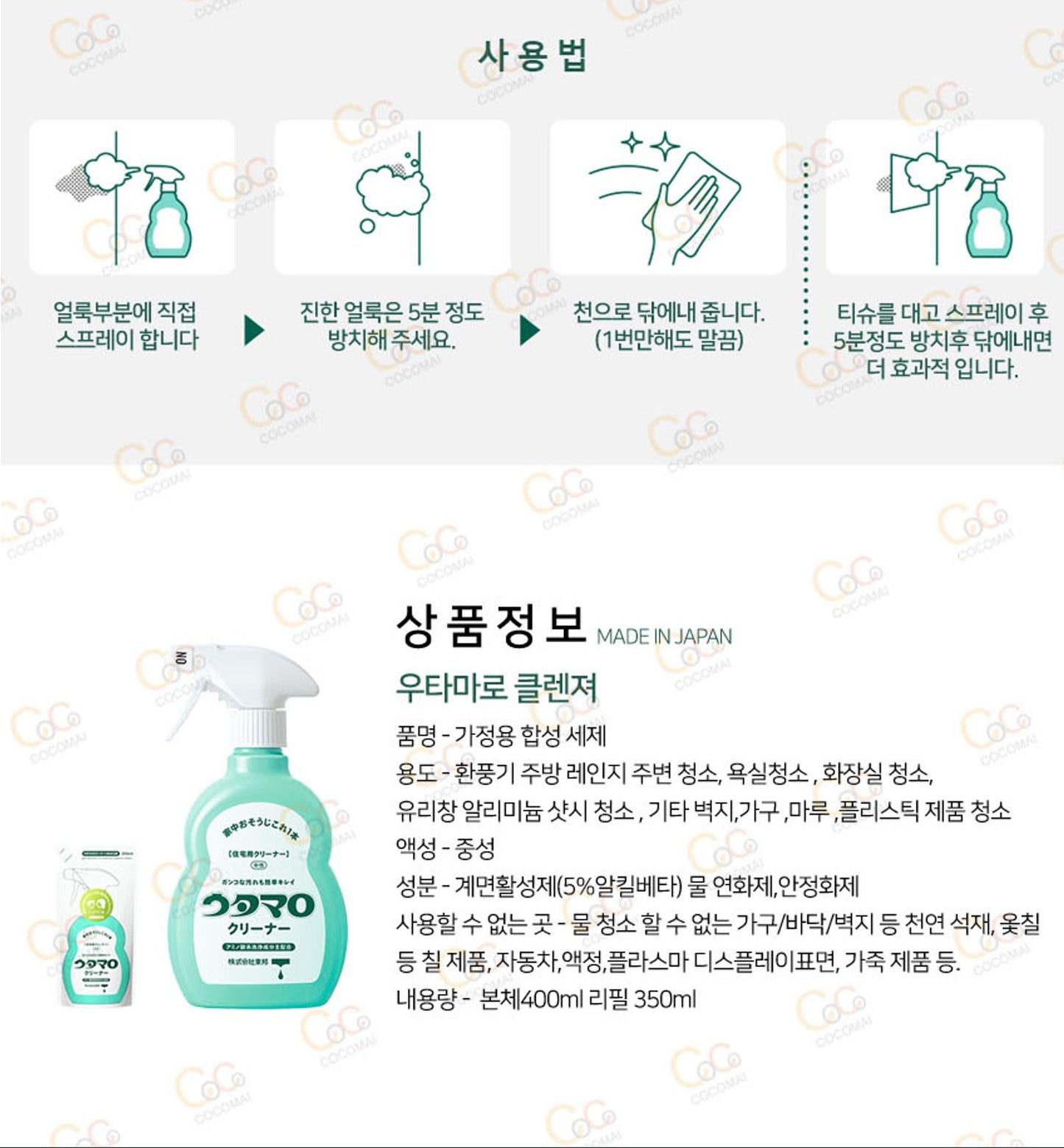 [JP] 우타마로 커친 클리너  일본 주방 찌든때 제거제