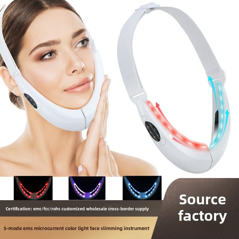 AUSHEN Color Light EMS Face Slimming Instrument Intelligent Firming Small V Face Electric Skinny Double Chin Masseter Lift Beauty Instrument