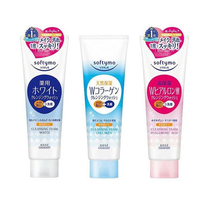 [JP] 고세 소프티모 고보습 클렌징 폼 일본 세안제, 콜라겐 / 히얼루론산 / 화이트, 190g
