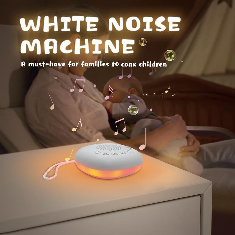 New portable home travel intelligent sleep instrument, white dry sound children's soothing night light music light sleep instrument