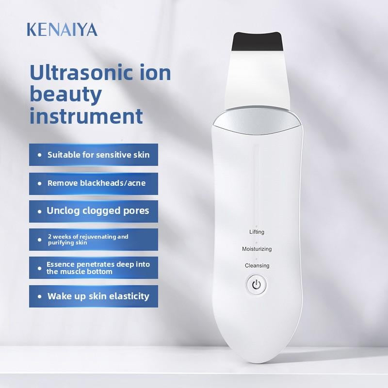 Source new ultrasonic ion shovel machine, rechargeable cleansing introducer, skin rejuvenation and beauty instrument, cleansing instrument