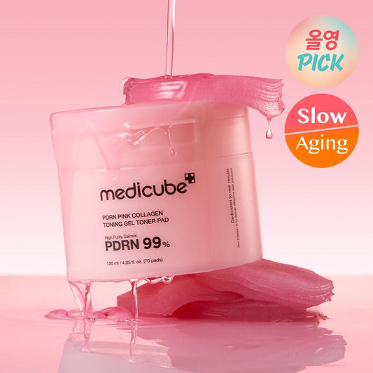 medicube PDRN Pink Collagen Toning Gel Toner Pads 70P