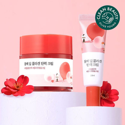 ROUND LAB Camellia Deep Collagen Firming Cream 50ml Set (+10ml)