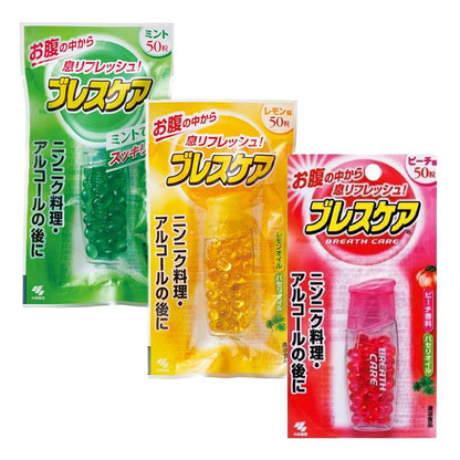 [JP] 고바야시 브레스케어 50정, 민트/레몬/피치