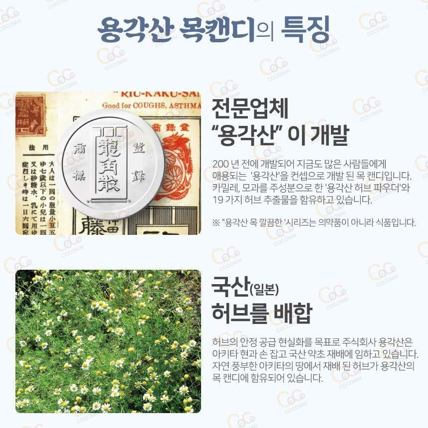 [JP] 용각산 오리지날 목캔디 스틱&파우치 사탕, 민트/골드(로얄제리&프로폴리스) new