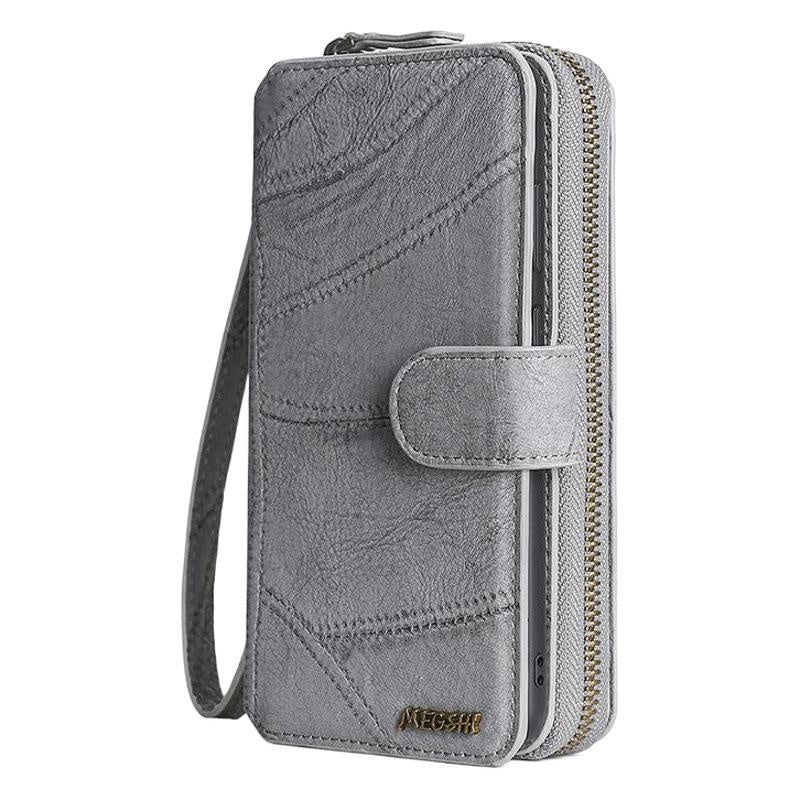 Luxury Leather Wallet Case for iPhone 15 Pro Max, iPhone 12, and Samsung S22 Plus – Card Holder Flip Cover with Magnetic Closure