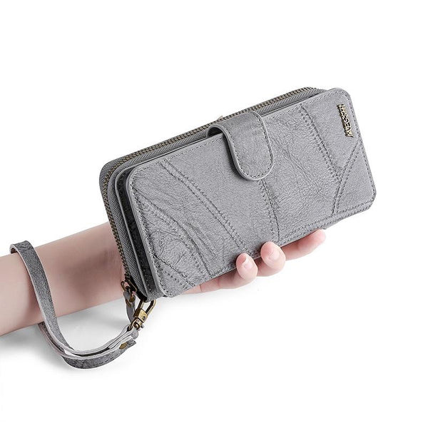 Luxury Leather Wallet Case for iPhone 15 Pro Max, iPhone 12, and Samsung S22 Plus – Card Holder Flip Cover with Magnetic Closure