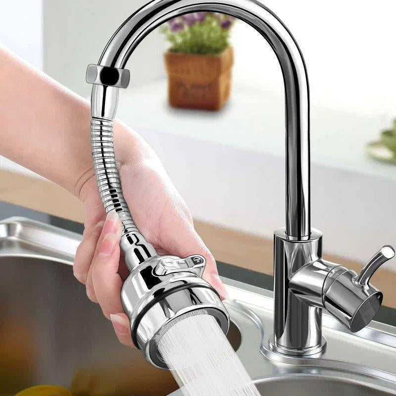 Universal Kitchen Faucet Filter Extension – 360° Rotating Splash-Proof Aerator, Water-Saving Booster, Easy Installation