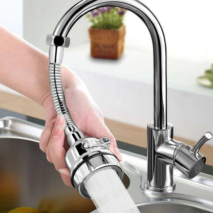Universal Kitchen Faucet Filter Extension – 360° Rotating Splash-Proof Aerator, Water-Saving Booster, Easy Installation