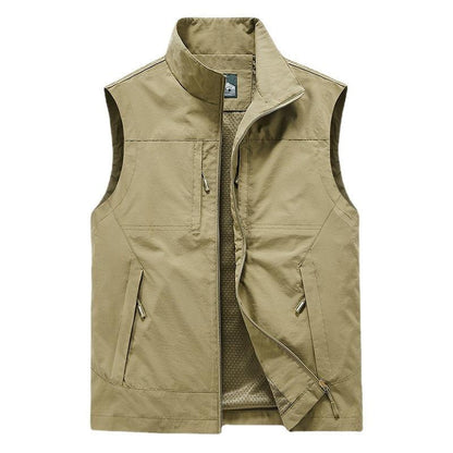 Custom Outdoor Photographer Vest – Breathable Summer Workwear with Logo Print for Volunteers and Events